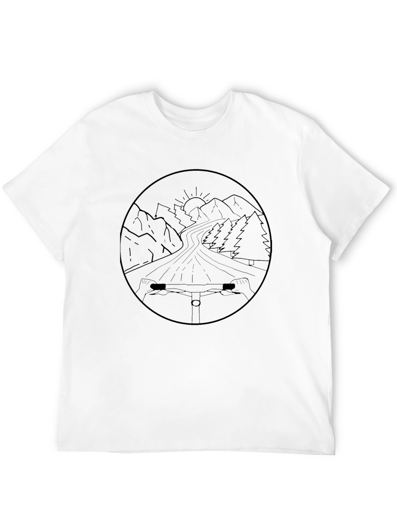 Natures Path Graphic Tee - Black Cotton Blend Shirt