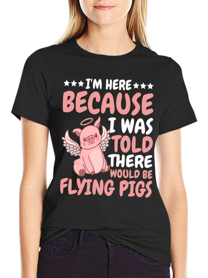 Flying Pig T-Shirt - Funny Animal Graphic Tee
