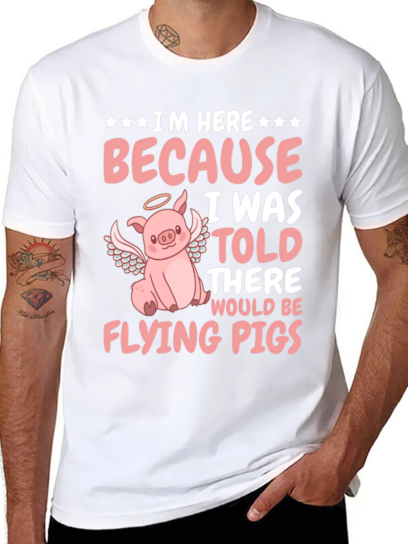 Flying Pig T-Shirt - Funny Animal Graphic Tee