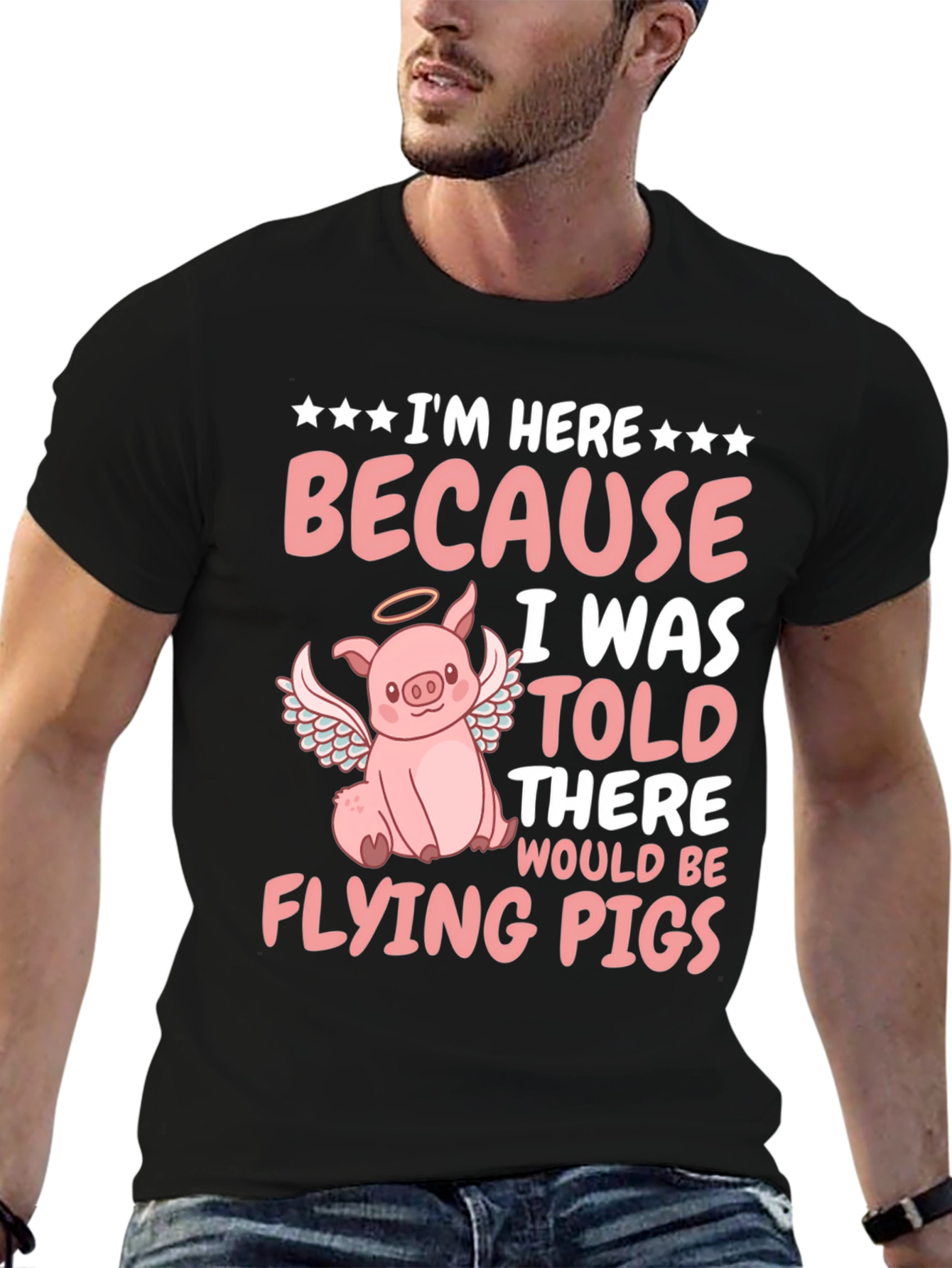 Flying Pig T-Shirt - Funny Animal Graphic Tee