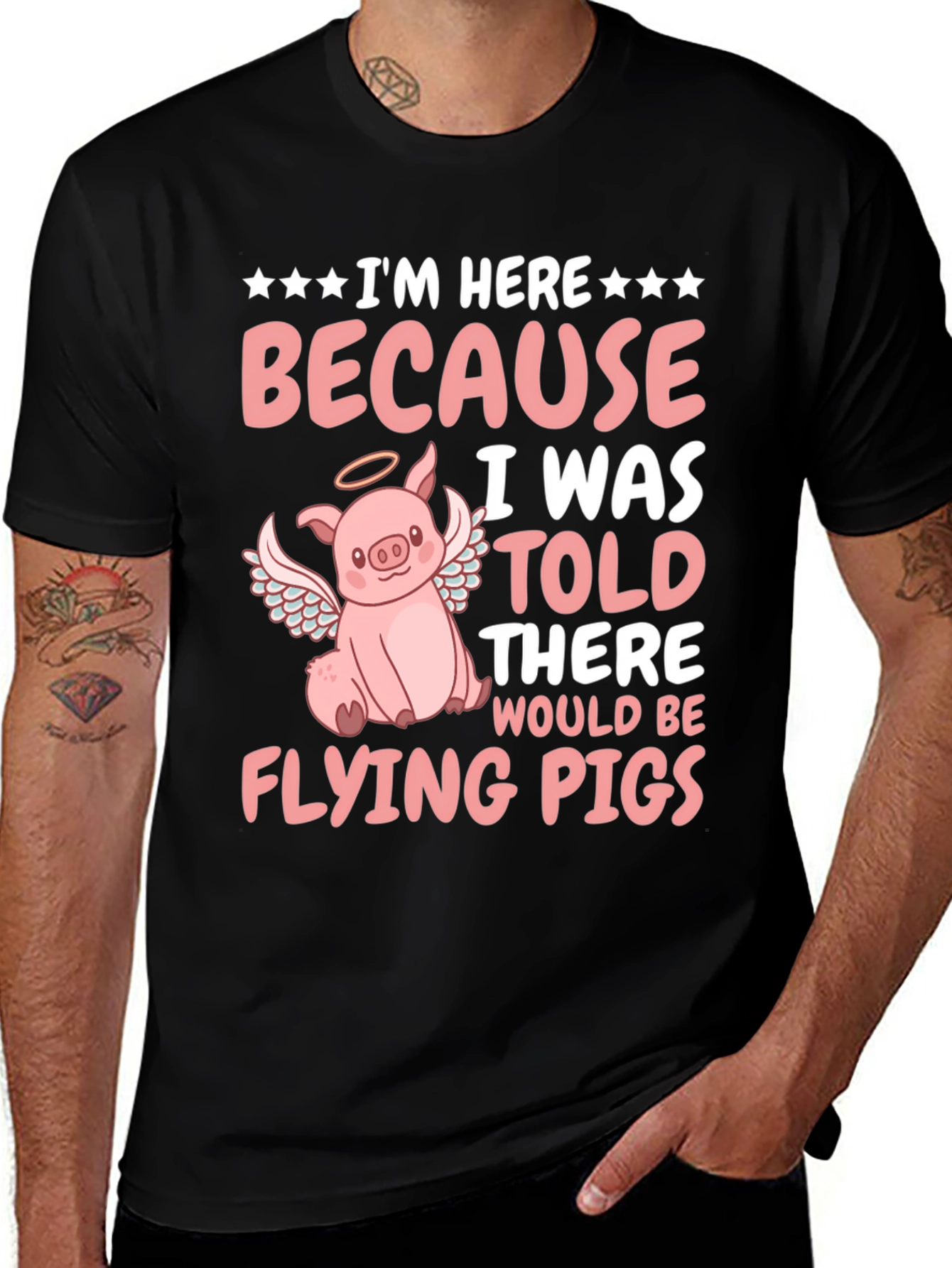 Flying Pig T-Shirt - Funny Animal Graphic Tee