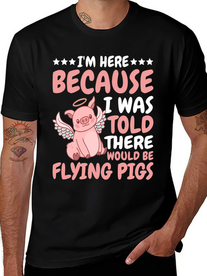 Flying Pig T-Shirt - Funny Animal Graphic Tee