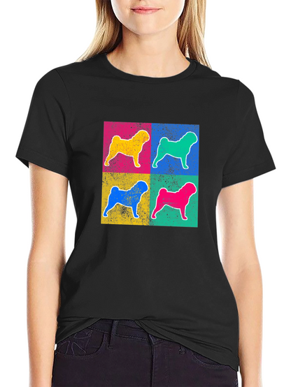 Pop Art Dog Graphic Tee - Unique Style