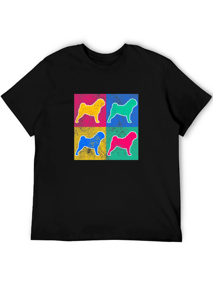 Pop Art Dog Graphic Tee - Unique Style