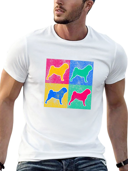 Pop Art Dog Graphic Tee - Unique Style