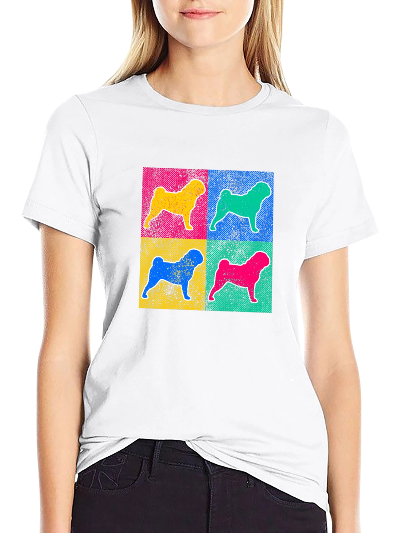 Pop Art Dog Graphic Tee - Unique Style