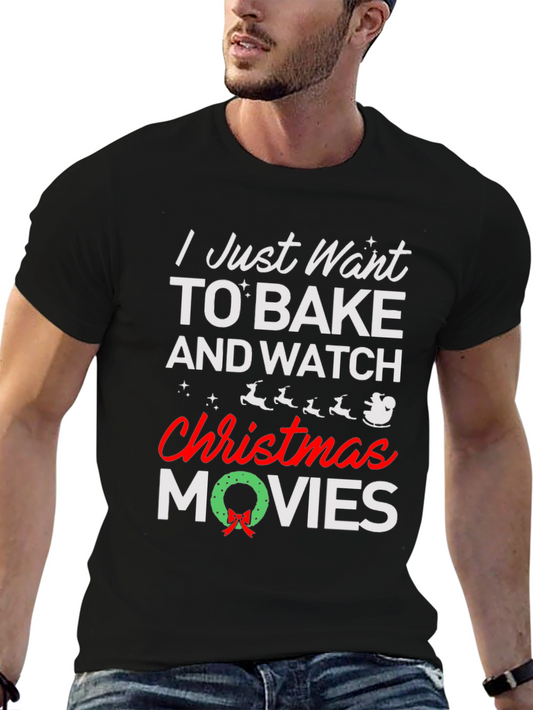 Bake & Watch Christmas Movies Tee