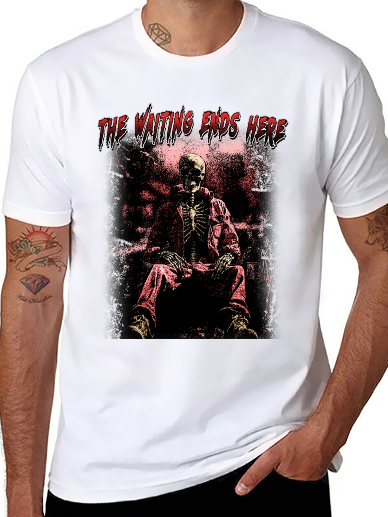 The Waiting Ends Here Skeleton T-Shirt