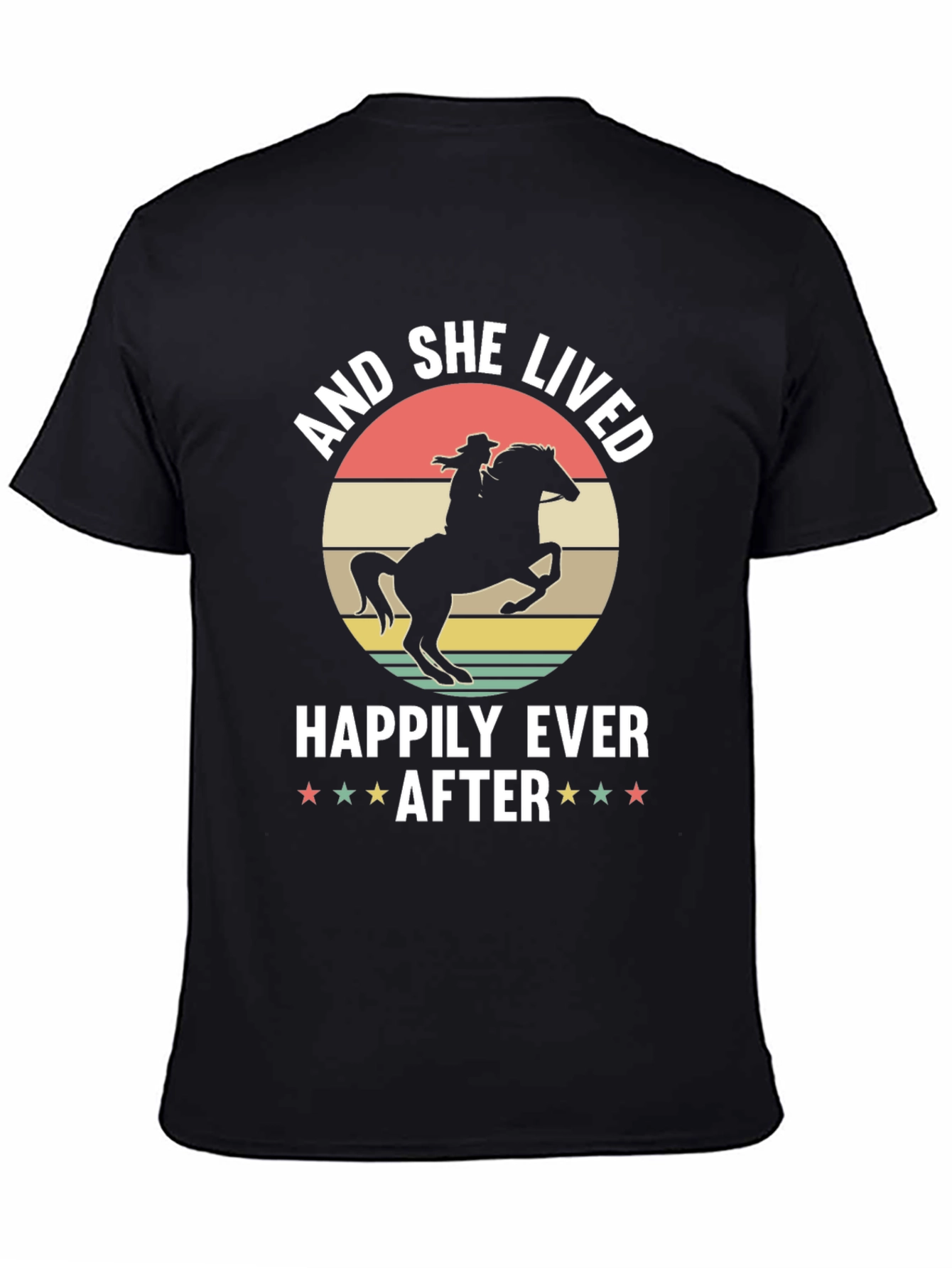 Cowgirl Happily Ever After Black T-Shirt