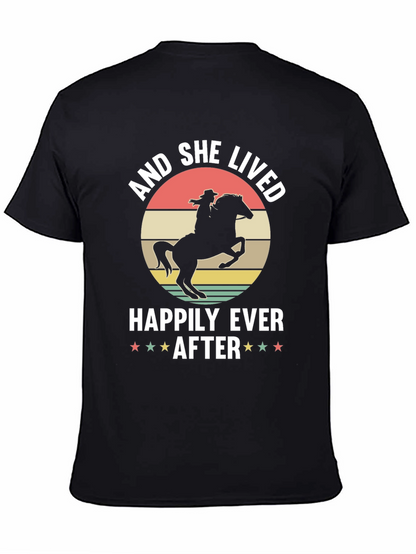 Cowgirl Happily Ever After Black T-Shirt