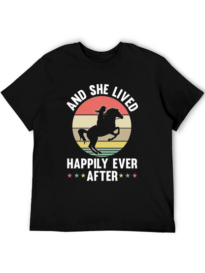 Cowgirl Happily Ever After Black T-Shirt