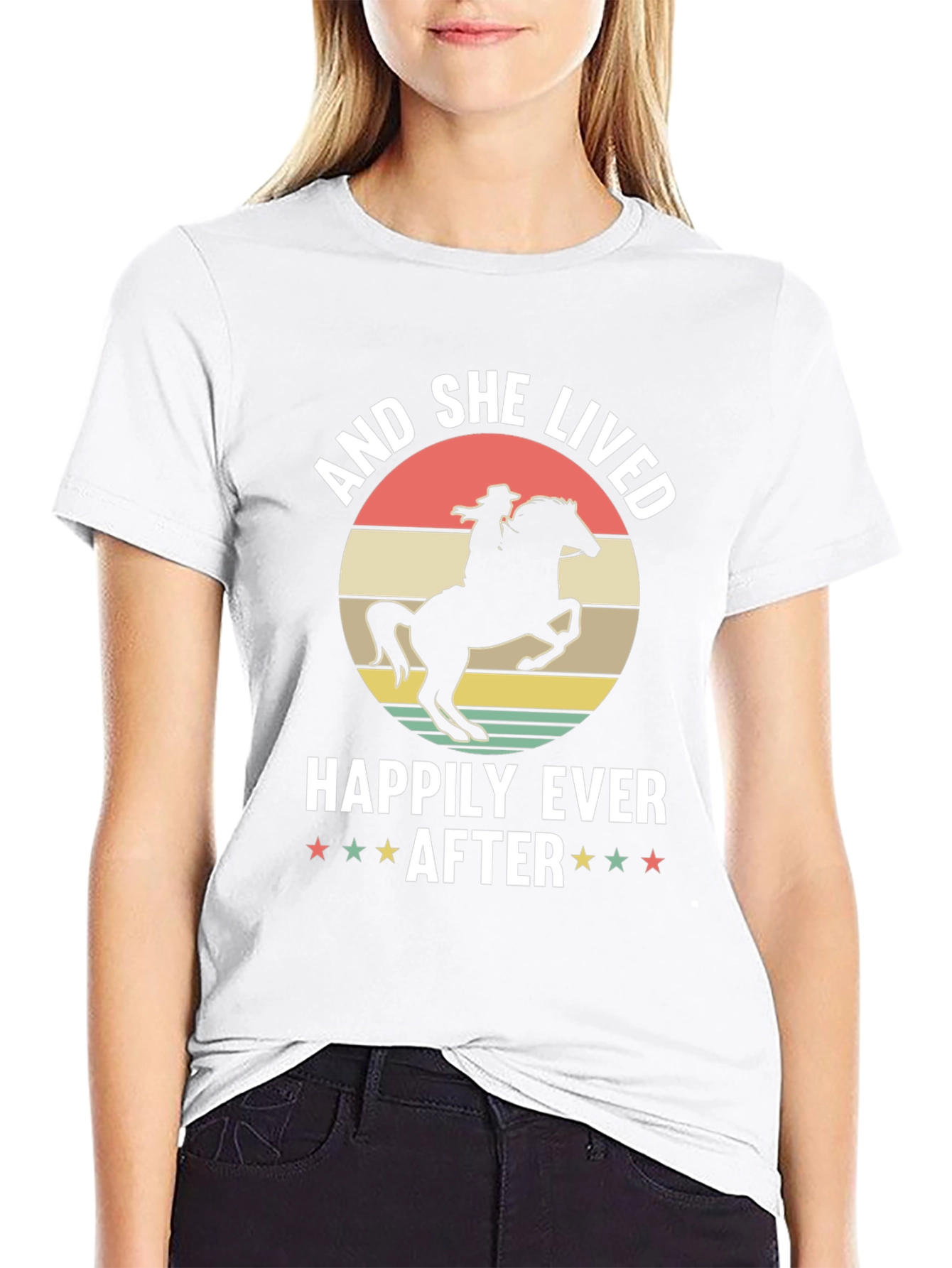 Cowgirl Happily Ever After Black T-Shirt