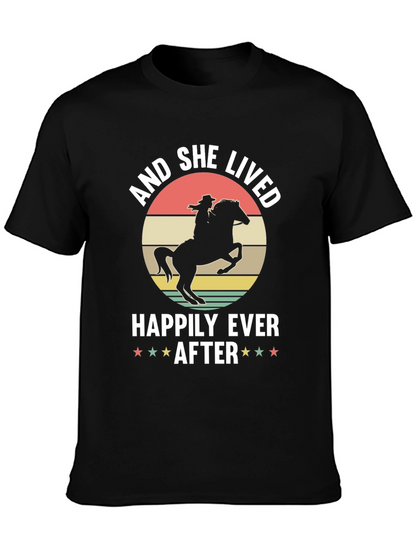 Cowgirl Happily Ever After Black T-Shirt