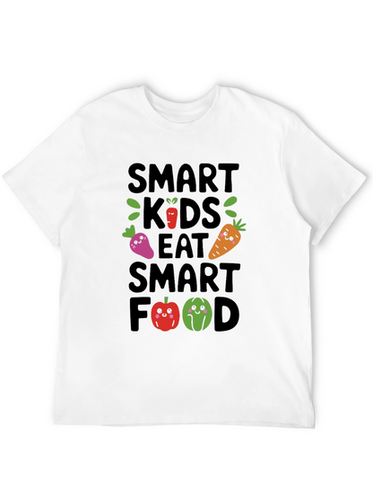 Smart Kids Eat Smart Food Black T-Shirt