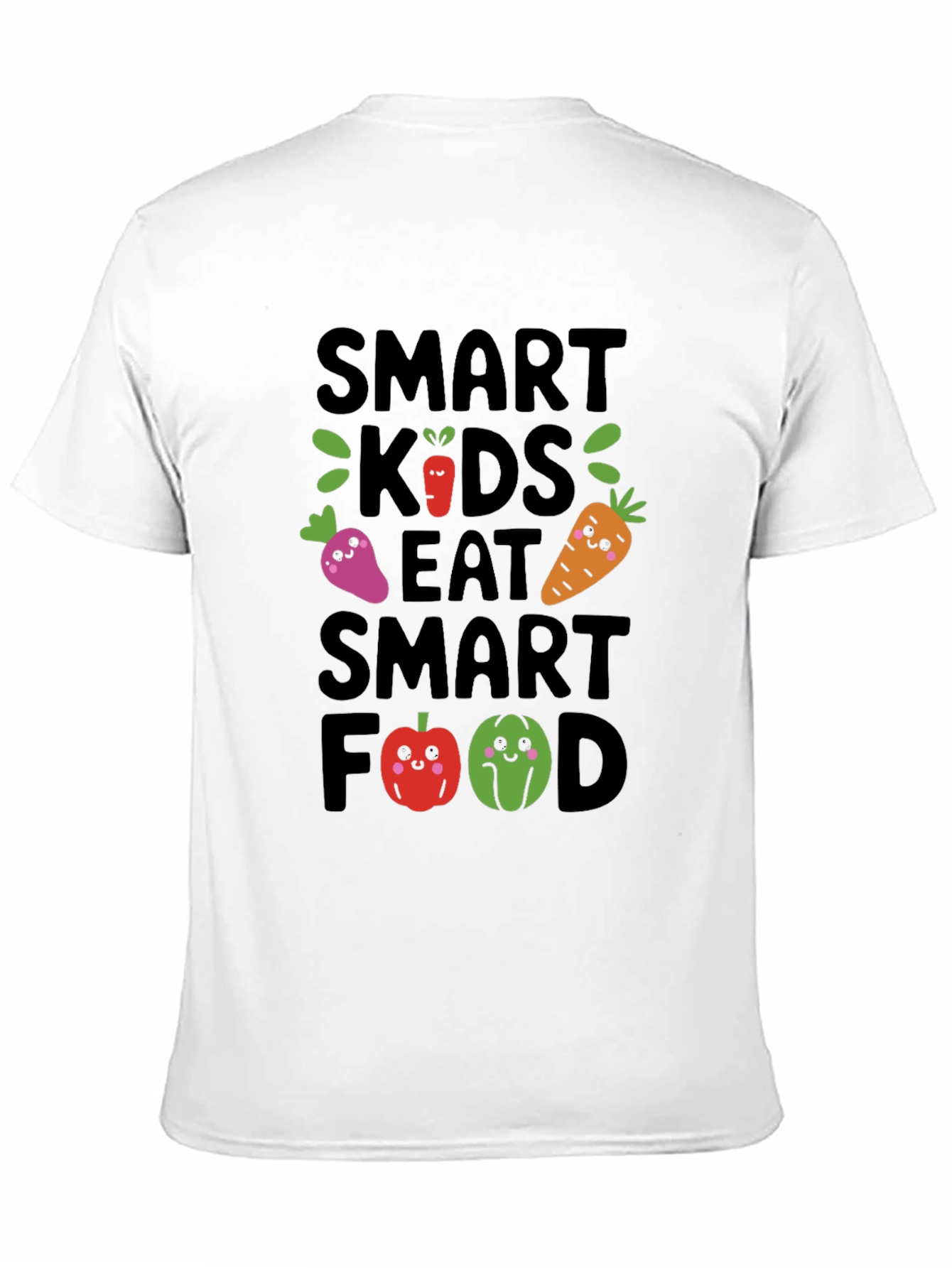 Smart Kids Eat Smart Food Black T-Shirt