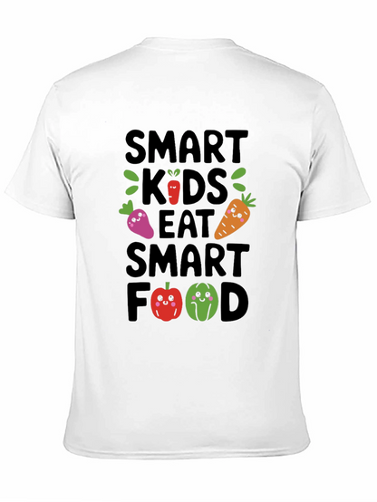 Smart Kids Eat Smart Food Black T-Shirt
