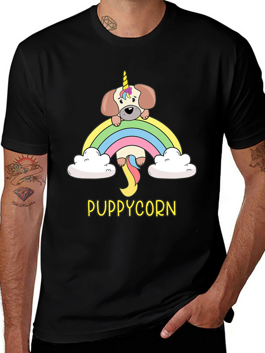 Puppycorn T-Shirt - Rainbow Unicorn Dog Tee