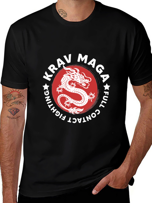 Krav Maga Dragon Graphic Black T-Shirt