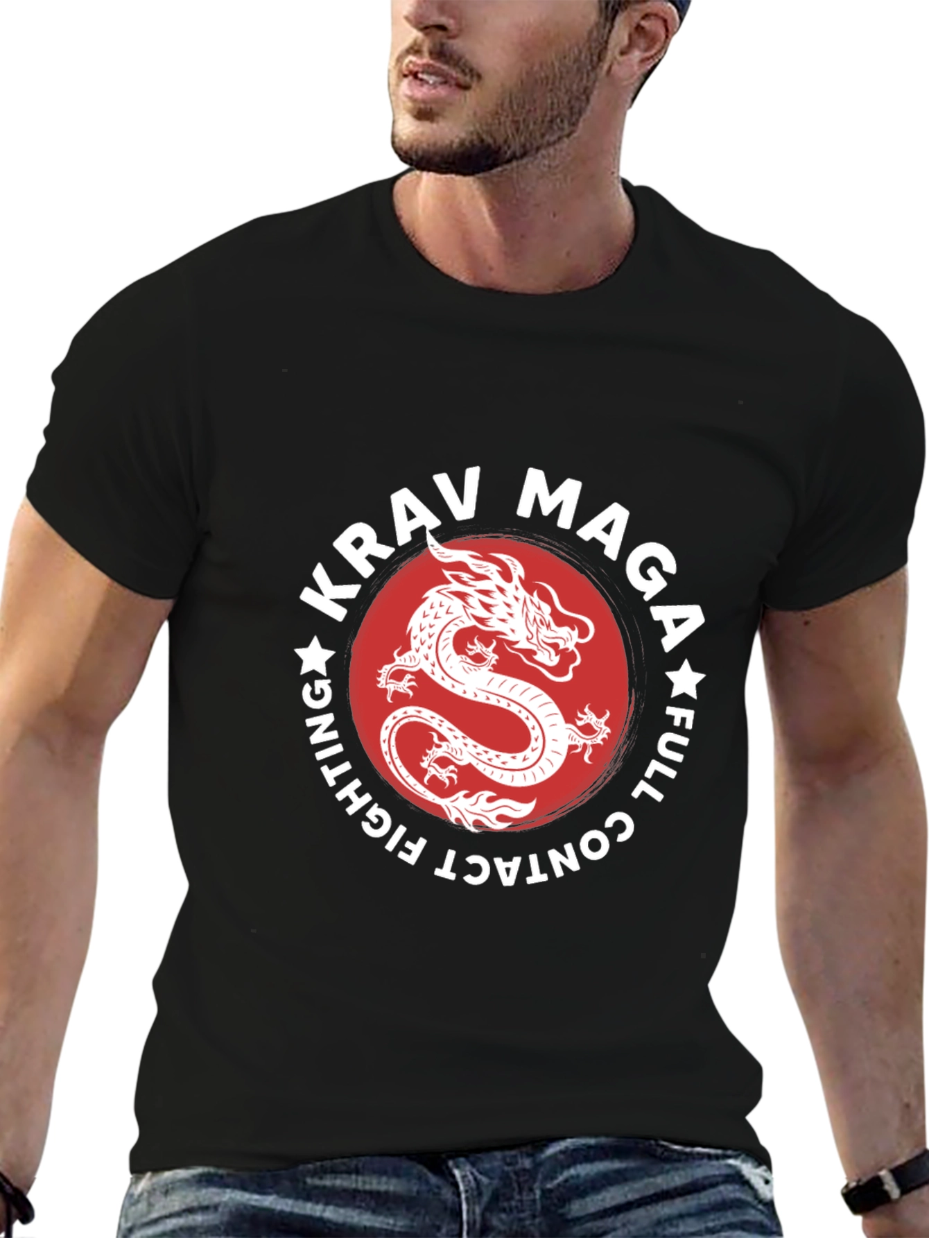 Krav Maga Dragon Graphic Black T-Shirt