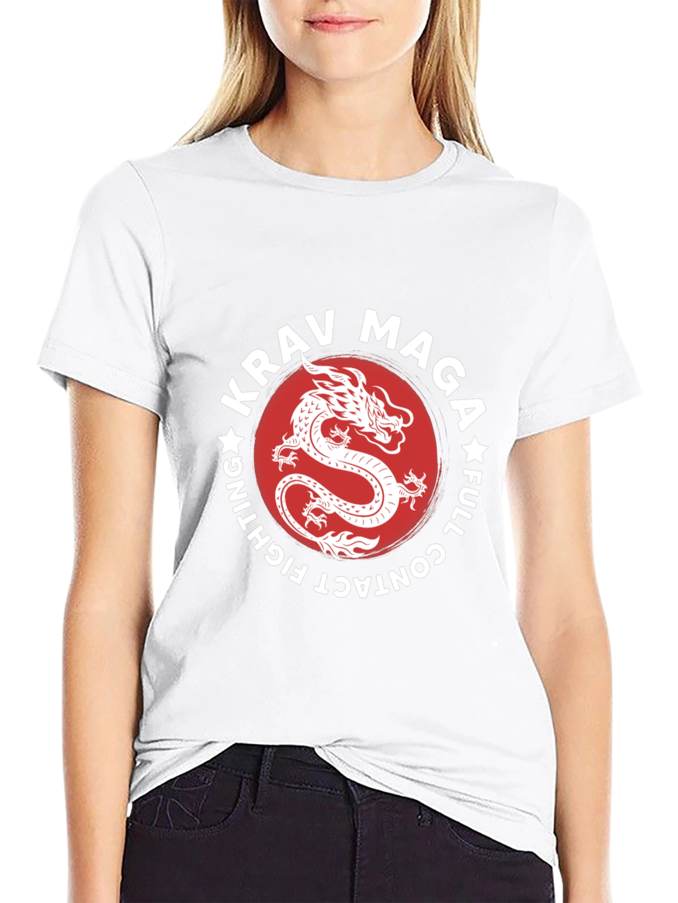 Krav Maga Dragon Graphic Black T-Shirt