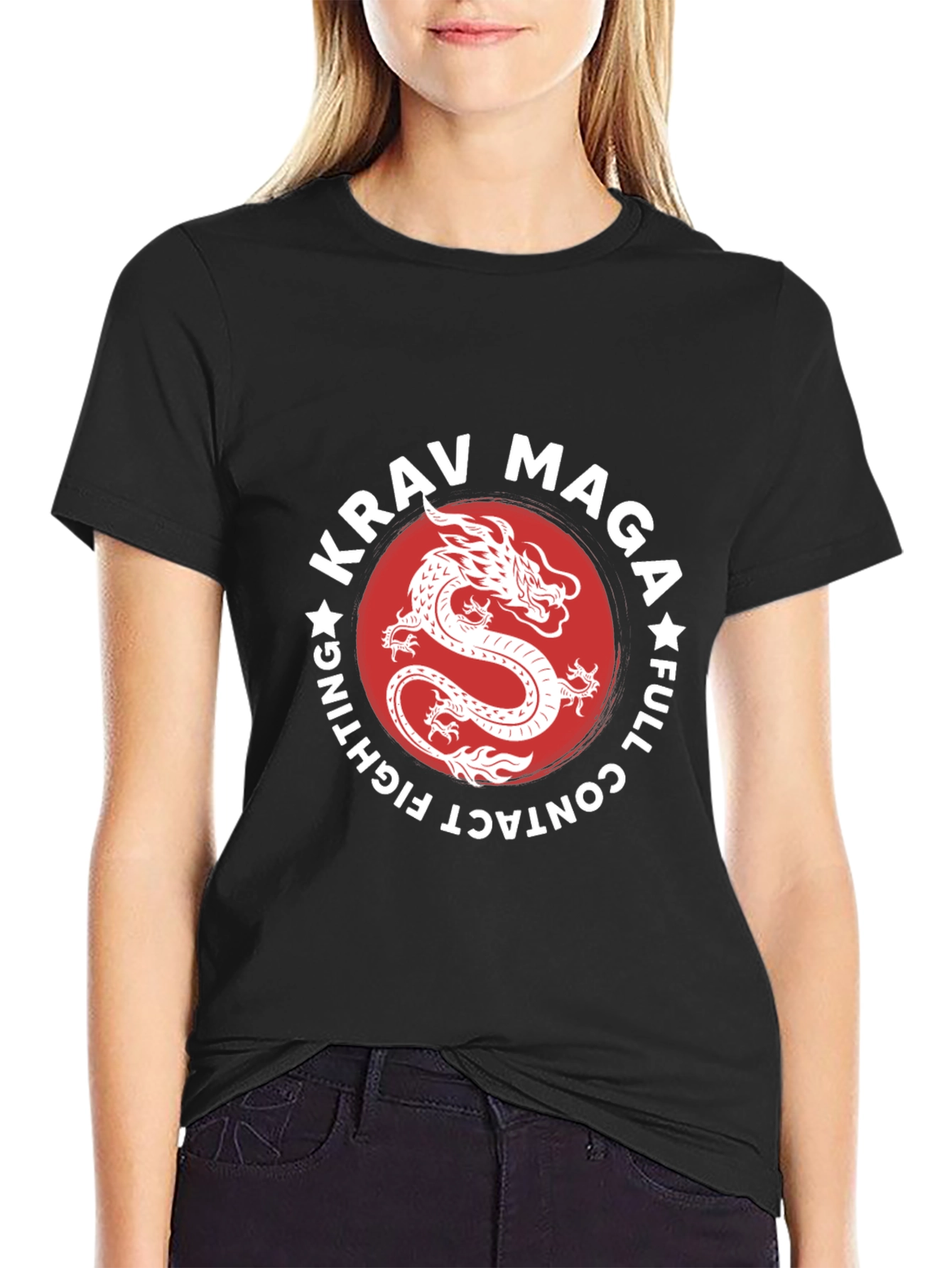 Krav Maga Dragon Graphic Black T-Shirt