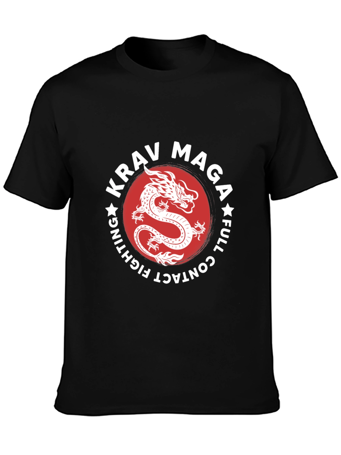 Krav Maga Dragon Graphic Black T-Shirt