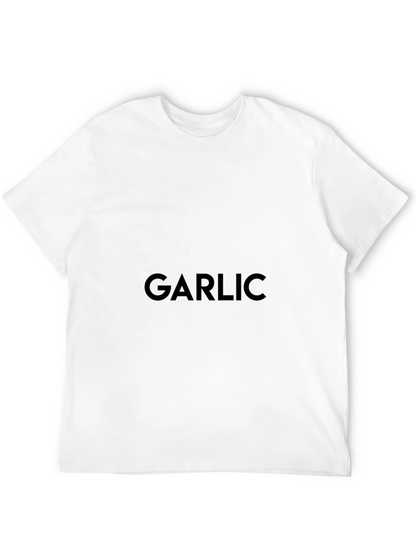 Garlic Text Black T-Shirt