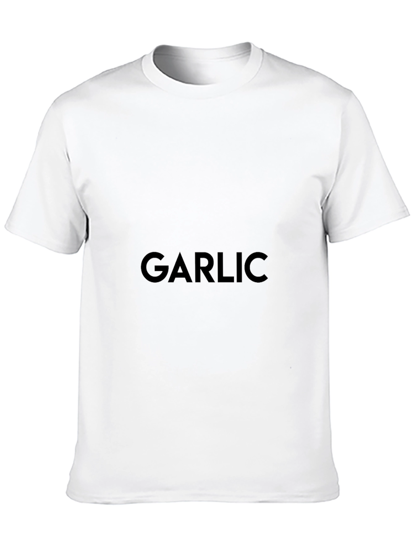 Garlic Text Black T-Shirt