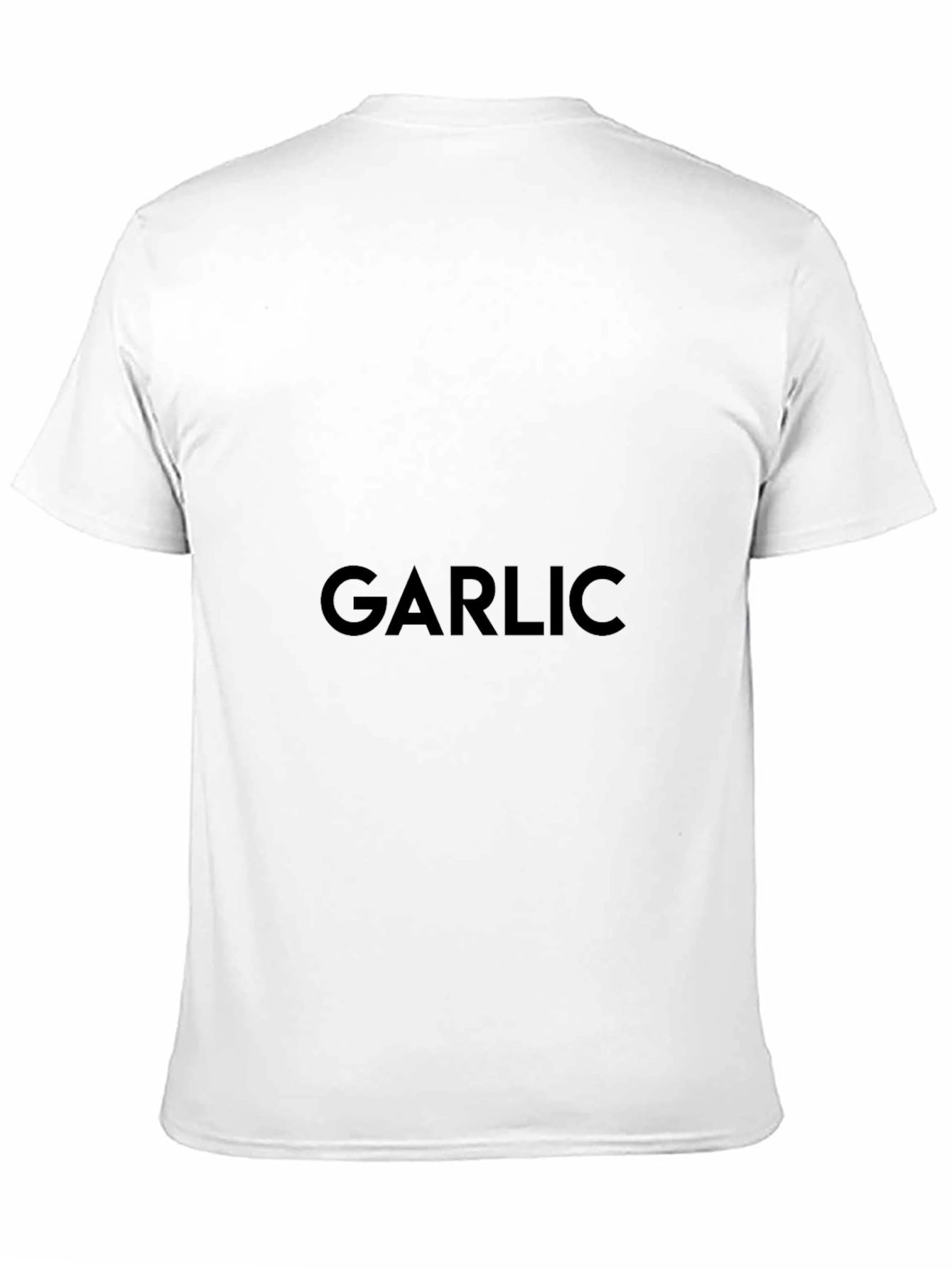 Garlic Text Black T-Shirt