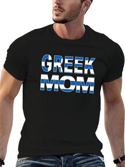 Greek Mom T-Shirt - Flag Design