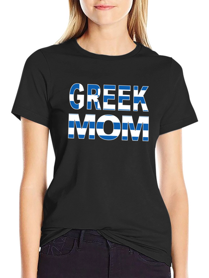 Greek Mom T-Shirt - Flag Design