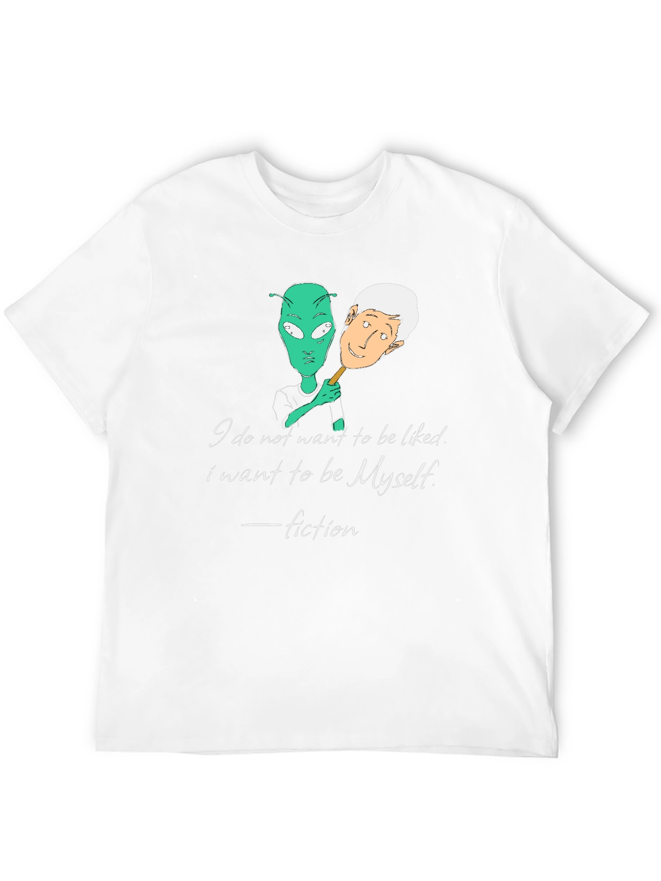 Alien Identity Black T-Shirt - Be Yourself Fiction Quote