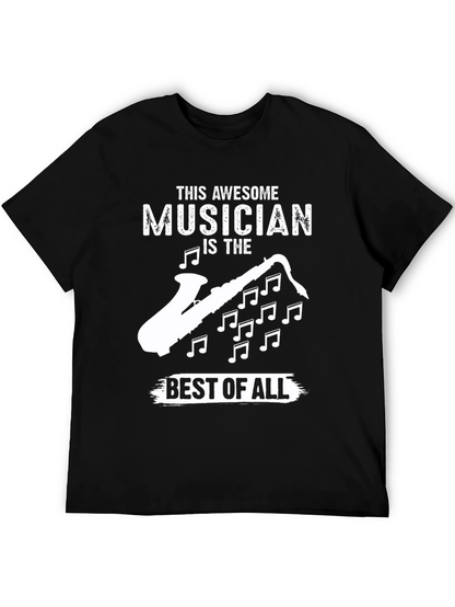 Awesome Musician Saxophone Graphic T-Shirt