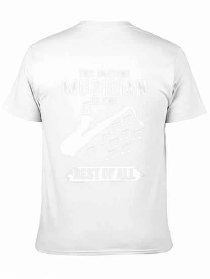 Awesome Musician Saxophone Graphic T-Shirt