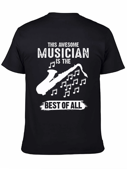 Awesome Musician Saxophone Graphic T-Shirt