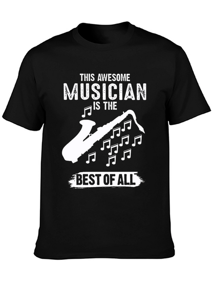 Awesome Musician Saxophone Graphic T-Shirt