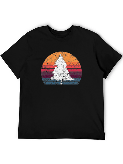 Retro Tree Sunset Graphic Tee