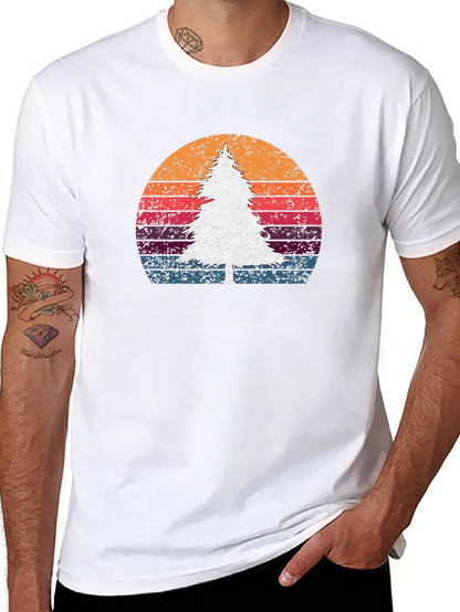 Retro Tree Sunset Graphic Tee