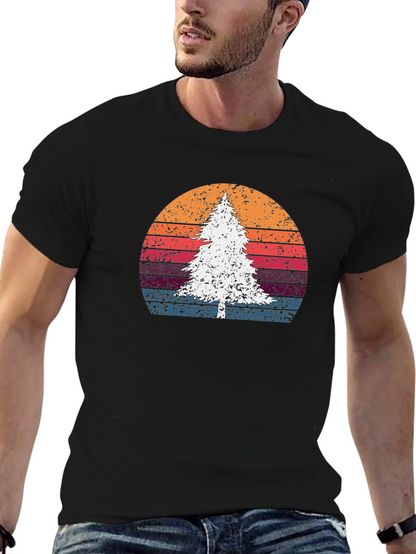 Retro Tree Sunset Graphic Tee