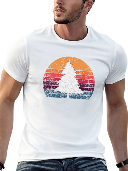 Retro Tree Sunset Graphic Tee
