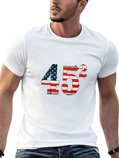 45 Squared American Flag Graphic Tee