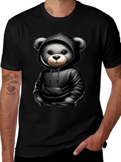 Teddy Bear in Hoodie Graphic Tee