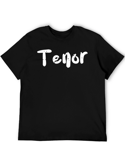 Tenor Text T-Shirt - Classic Black Tee