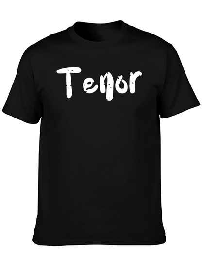 Tenor Text T-Shirt - Classic Black Tee