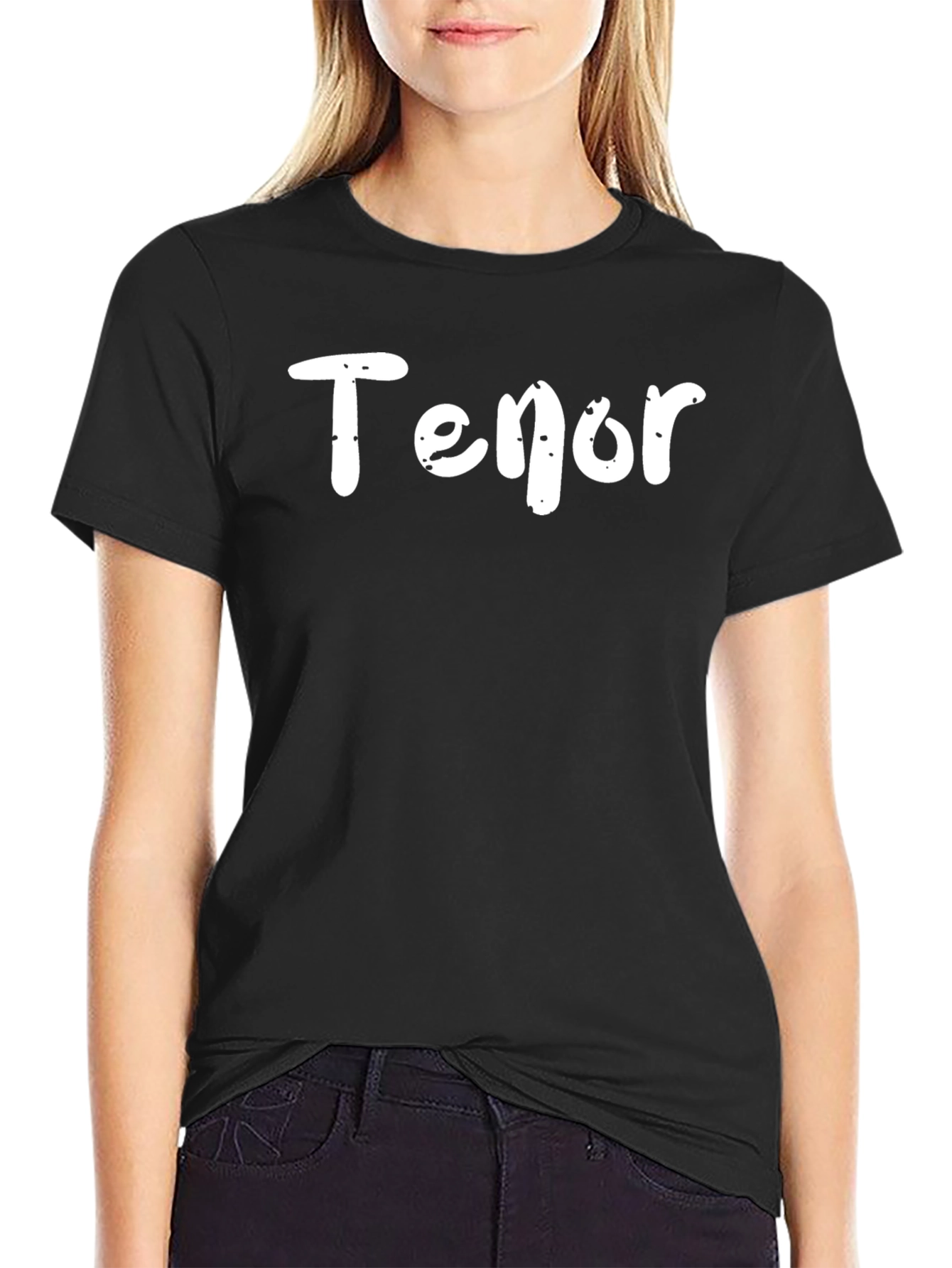 Tenor Text T-Shirt - Classic Black Tee