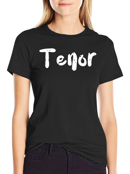 Tenor Text T-Shirt - Classic Black Tee