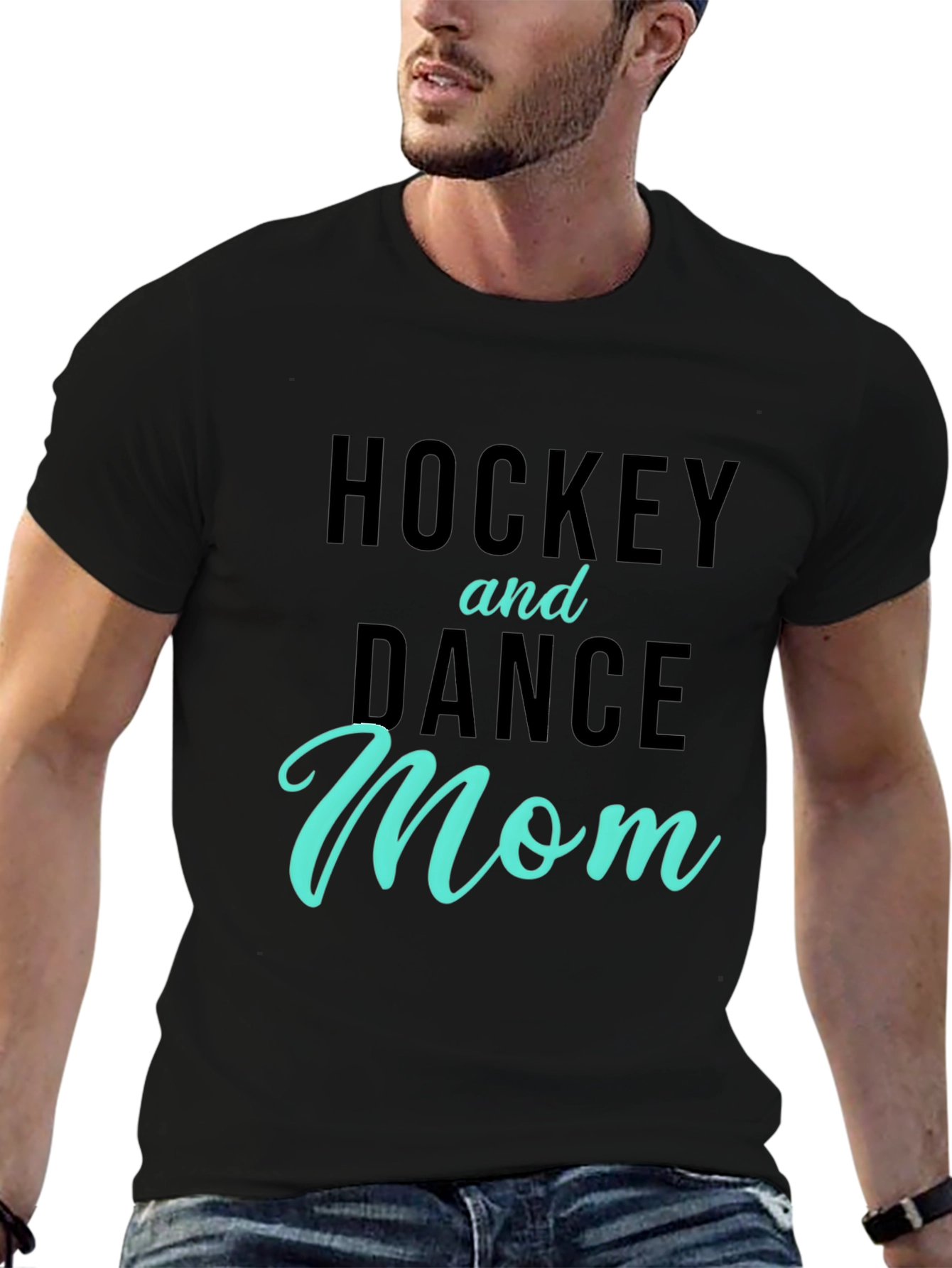 Hockey and Dance Mom T-Shirt - Black