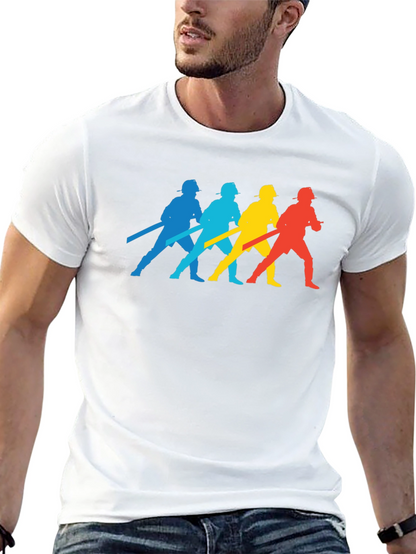 Firefighter Silhouette T-Shirt - Black