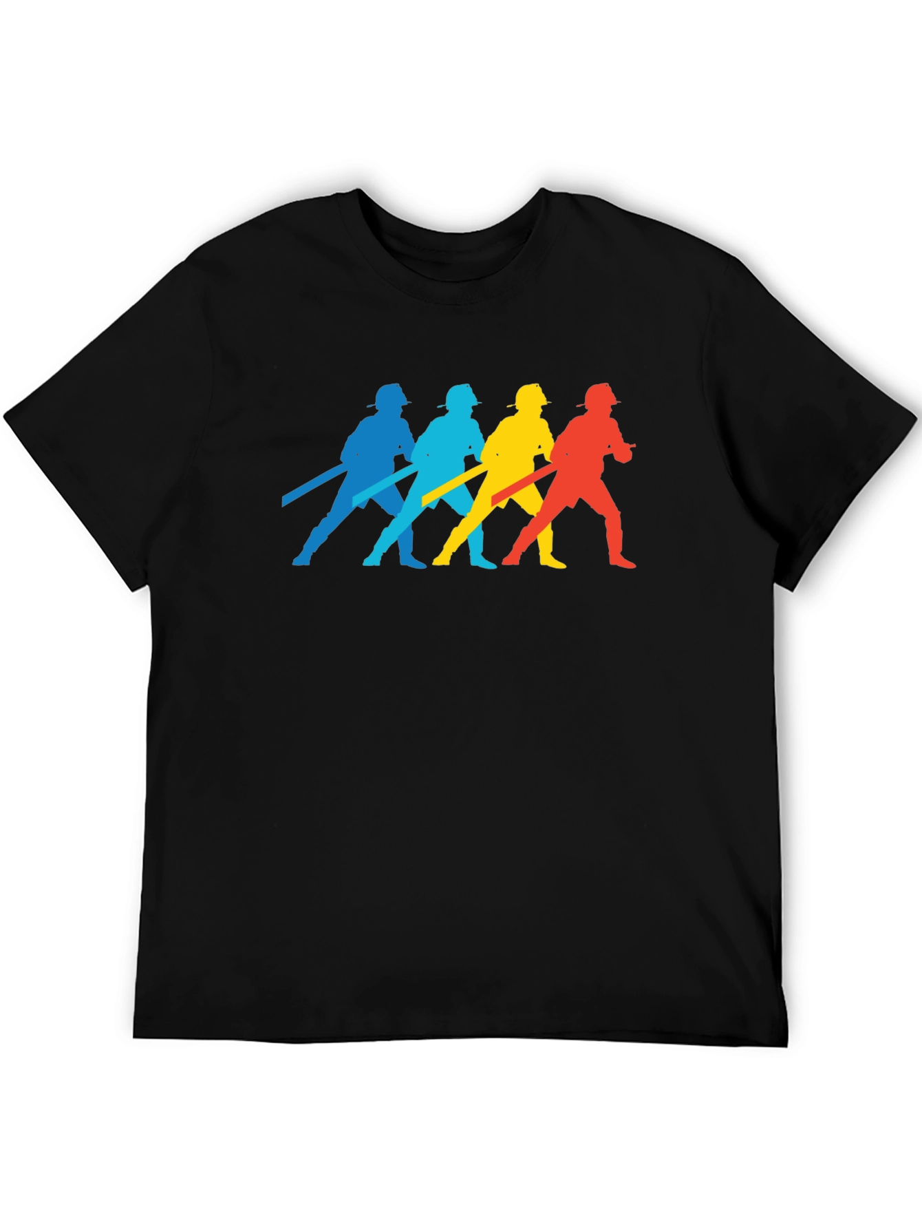 Firefighter Silhouette T-Shirt - Black