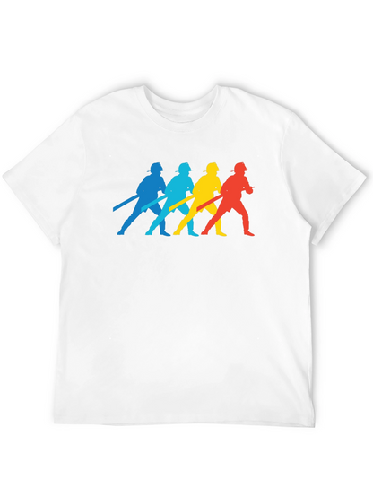 Firefighter Silhouette T-Shirt - Black